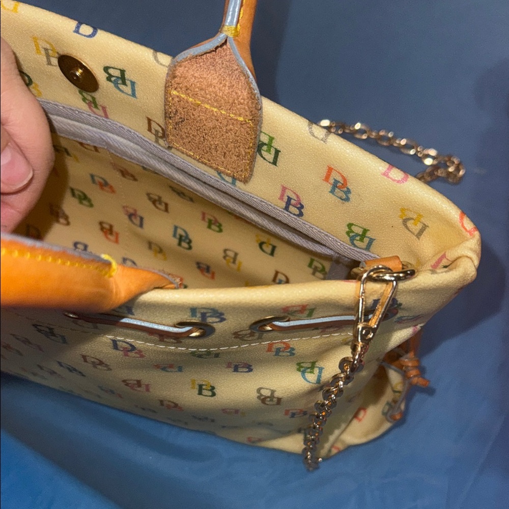 Dooney & Bourke Yellow Multicolor Tote with tassel - Picture 7 of 11